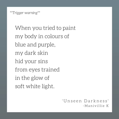 Unseen Darkness - Manivillie Poem